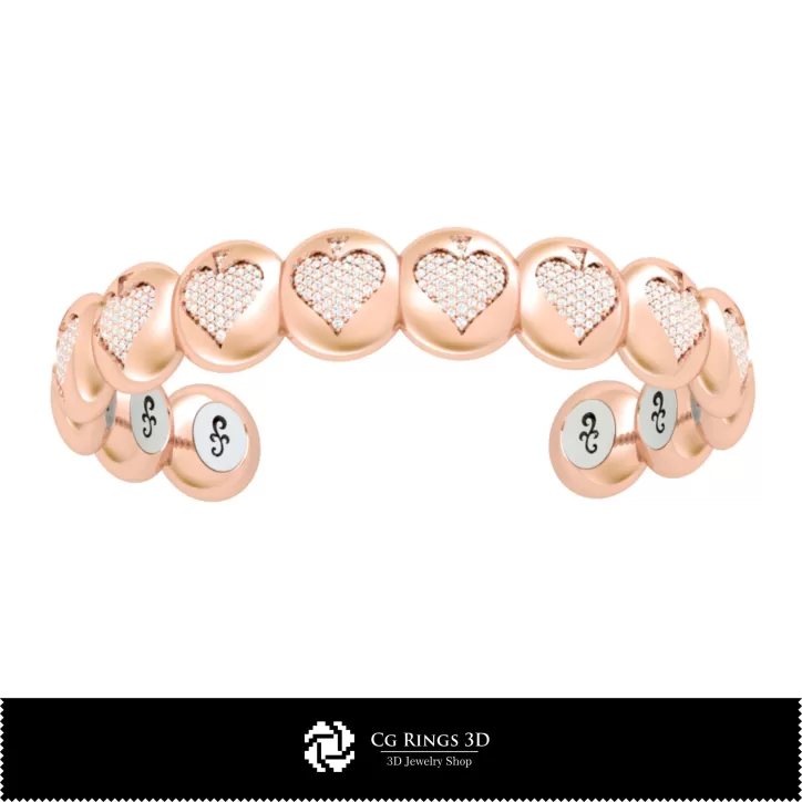 Brățară cu cărți de joc - Bijuterii 3D CAD