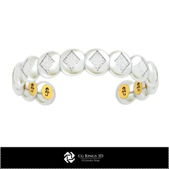 Bracelet 3D CAO avec cartes à jouer Maison, Bijoux 3D CAO, Bracelets 3D CAO, Bracelets diamants 3D, Bracelets 3D, Bracelet