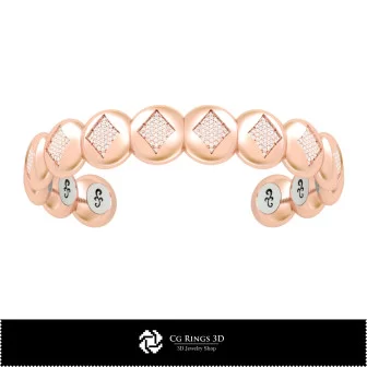 Bracelet 3D CAO avec cartes à jouer Maison, Bijoux 3D CAO, Bracelets 3D CAO, Bracelets diamants 3D, Bracelets 3D, Bracelet