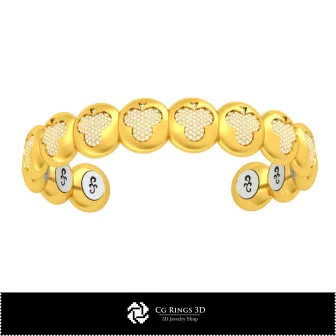 Bracelet 3D CAO avec cartes à jouer Maison, Bijoux 3D CAO, Bracelets 3D CAO, Bracelets diamants 3D, Bracelets 3D, Bracelet