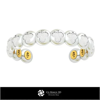 Pulsera CAD 3D con naipes para el hogar, Joyería CAD 3D, Pulseras CAD 3D, Pulseras con diamantes 3D, Pulseras 3D, Pulsera