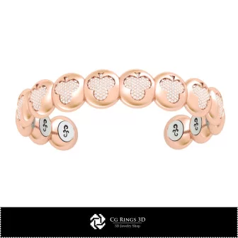 Bracelet 3D CAO avec cartes à jouer Maison, Bijoux 3D CAO, Bracelets 3D CAO, Bracelets diamants 3D, Bracelets 3D, Bracelet