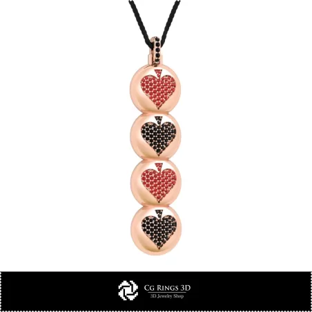 Pendentif 3D CAO avec cartes à jouer, Bijoux 3D CAO, Pendentifs 3D CAO, Pendentifs diamant 3D, Pendentifs sphériques 3D