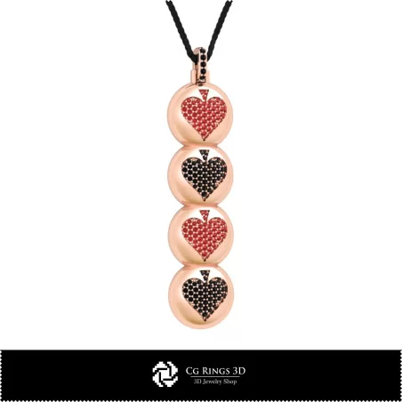 Pendentif 3D CAO avec cartes à jouer, Bijoux 3D CAO, Pendentifs 3D CAO, Pendentifs diamant 3D, Pendentifs sphériques 3D