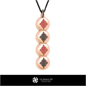 Pendentif 3D CAO avec cartes à jouer