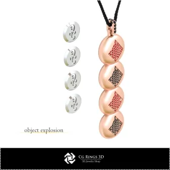 Pendentif 3D CAO avec cartes à jouer, Bijoux 3D CAO, Pendentifs 3D CAO, Pendentifs diamant 3D, Pendentifs sphériques 3D