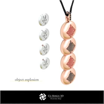 Pendentif 3D CAO avec cartes à jouer, Bijoux 3D CAO, Pendentifs 3D CAO, Pendentifs diamant 3D, Pendentifs sphériques 3D