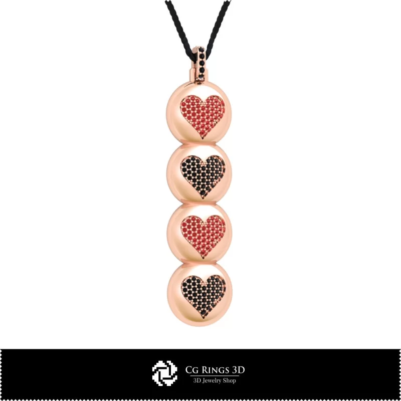 Pendentif 3D CAO avec cartes à jouer