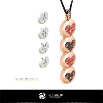 Pendentif 3D CAO avec cartes à jouer, Bijoux 3D CAO, Pendentifs 3D CAO, Pendentifs diamants 3D, Pendentifs sphériques 3D