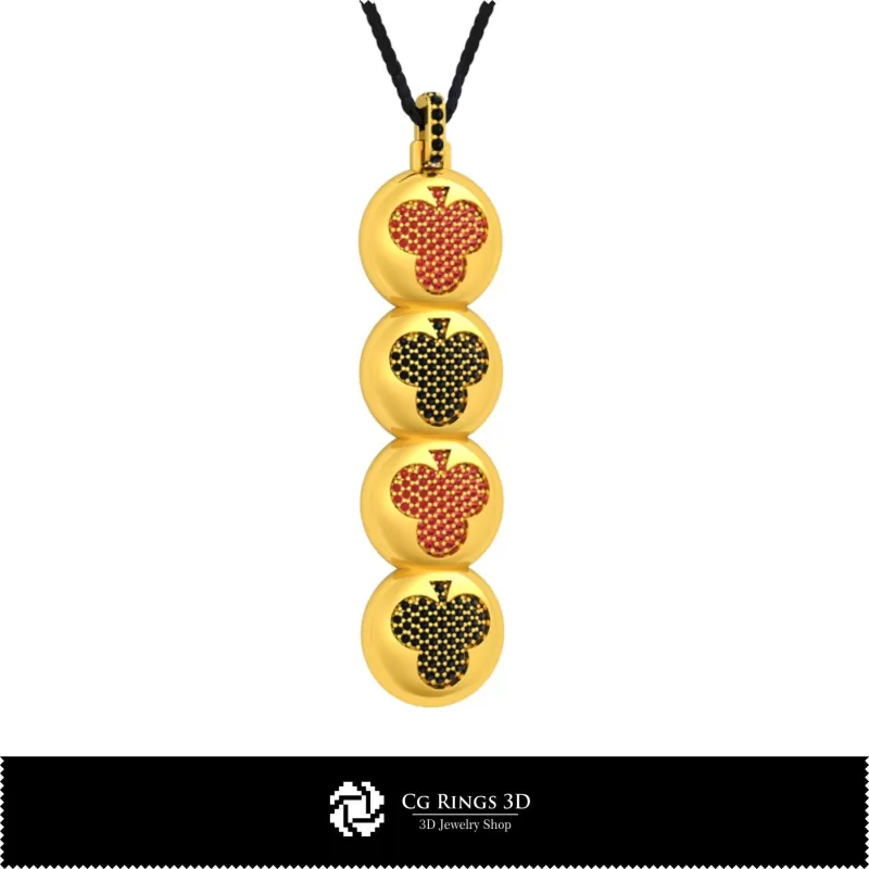 Pendentif 3D CAO avec cartes à jouer