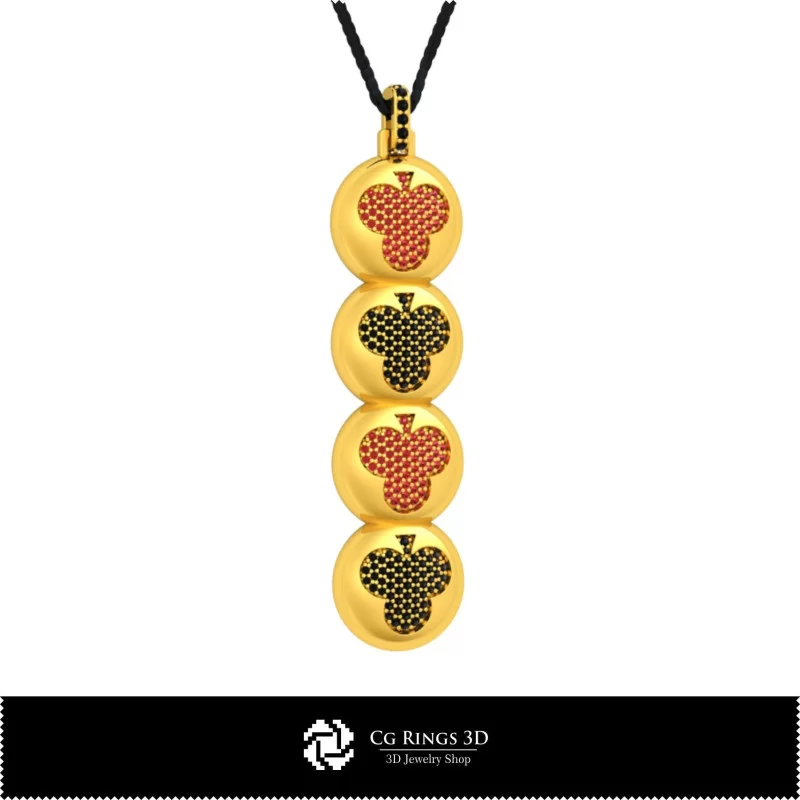 Pendentif 3D CAO avec cartes à jouer