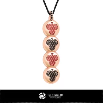 Pendentif 3D CAO avec cartes à jouer, Bijoux 3D CAO, Pendentifs 3D CAO, Pendentifs diamant 3D, Pendentifs boule 3D