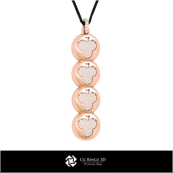 Pendentif 3D CAO avec cartes à jouer