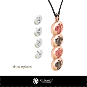 3D-CAD-Anhänger mit Spielkarten für Zuhause, Schmuck 3D-CAD, Anhänger 3D-CAD, 3D-Diamant-Anhänger, 3D-Kugel-Anhänger