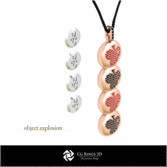 3D-CAD-Anhänger mit Spielkarten für Zuhause, Schmuck 3D-CAD, Anhänger 3D-CAD, 3D-Diamant-Anhänger, 3D-Kugel-Anhänger