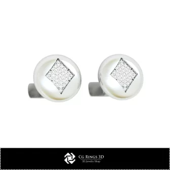 3D CAD Cufflinks with Playing Cards Home, Bijoux 3D CAO, Boutons Manchette 3D CAO, Boutons Manchette a Fermeture Arriere Balei