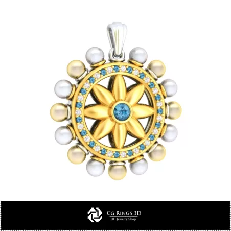 Pendentif perle 3D avec diamants Maison, Bijoux DAO 3D, DAO 3D de pendentifs, Pendentifs diamant 3D, Pendentifs perle 3D