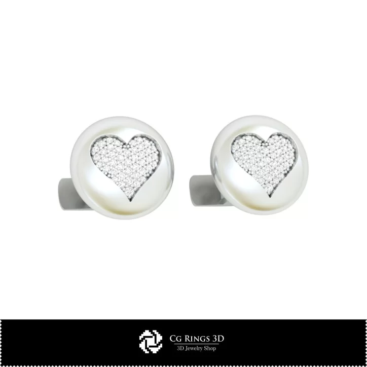 3D CAD Cufflinks with Playing Cards