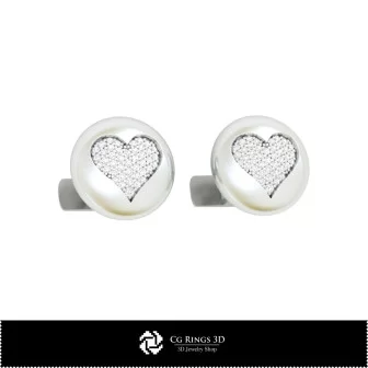 3D CAD Cufflinks with Playing Cards Home, Bijoux 3D CAO, Boutons Manchette 3D CAO, Boutons Manchette a Fermeture Arriere Balei