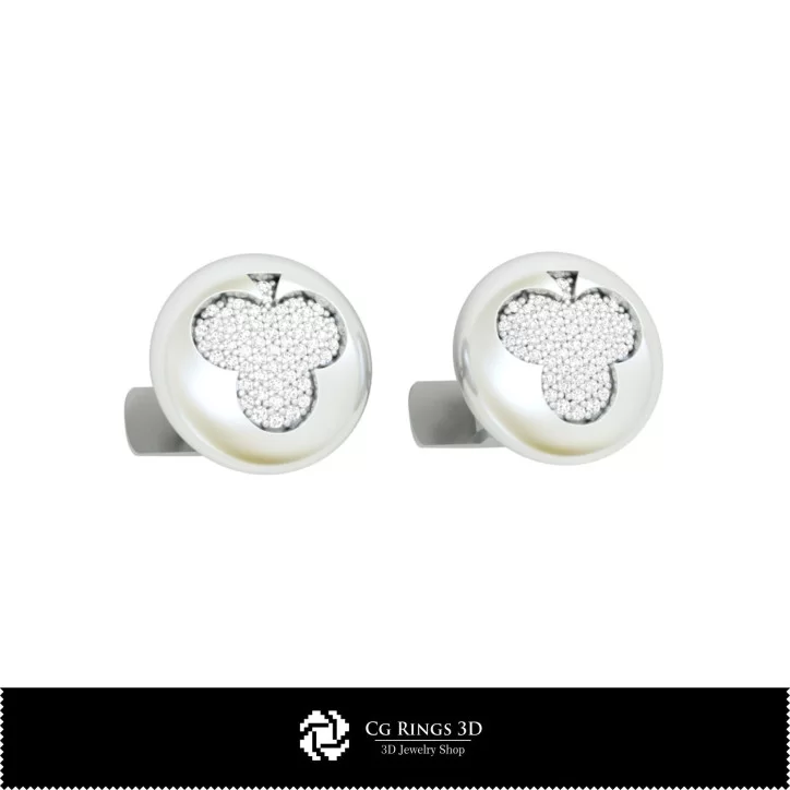 3D CAD Cufflinks with Playing Cards