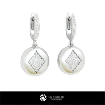 Boucles d'oreilles CAO 3D avec cartes à jouer pour la maison, Bijoux CAO 3D, Boucles d'oreilles CAO 3D, Boucles d'oreilles