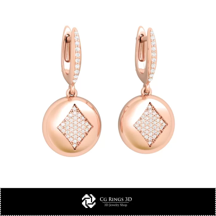 Pendientes CAD 3D con Cartas de Juego