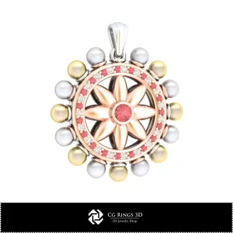 Pandantiv perlă 3D cu diamante Acasă, Bijuterii CAD 3D, Pandantive CAD 3D, Pandantive cu diamante 3D, Pandantive cu perle 3D