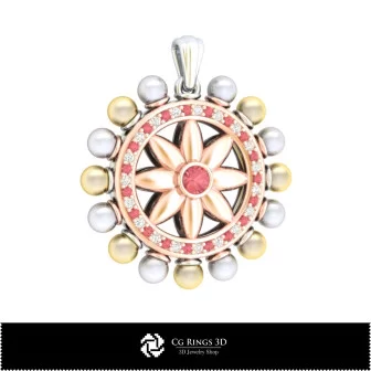 Pendentif perle 3D avec diamants Maison, Bijoux DAO 3D, DAO 3D de pendentifs, Pendentifs diamant 3D, Pendentifs perle 3D