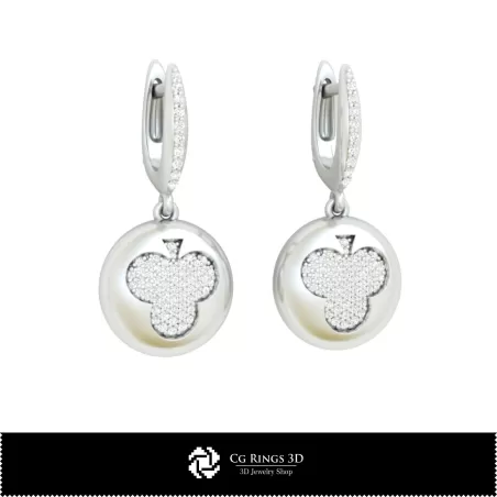 Boucles d'oreilles 3D CAO avec cartes à jouer