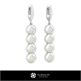 Boucles d'oreilles CAD 3D avec cartes à jouer, Bijoux CAD 3D, Boucles d'oreilles CAD 3D, Boucles d'oreilles diamant 3D, Boucles