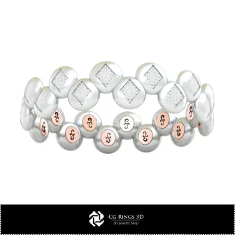 3D CAD Bracelet with Playing Cards Home, Jewelry 3D CAD, Bracelets 3D CAD , 3D Diamond Bracelets, 3D Bracelets, 3D Cuff Bracele