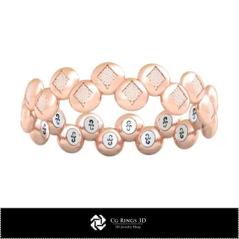 Bracelet 3D CAO avec cartes à jouer Maison, Bijoux 3D CAO, Bracelets 3D CAO, Bracelets diamants 3D, Bracelets 3D, Manchette 3D