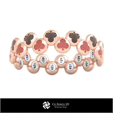 Bracciale 3D CAD con Carte da Gioco