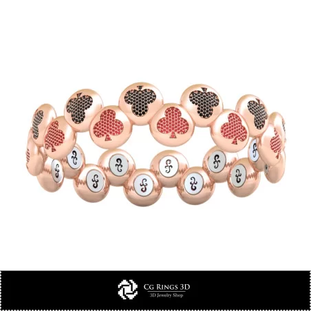 Pulsera 3D CAD con Naipes