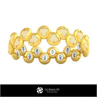 Bracelet CAD 3D avec cartes à jouer Maison, Bijoux CAD 3D, Bracelets CAD 3D, Bracelets diamant 3D, Bracelets 3D, Bracelet