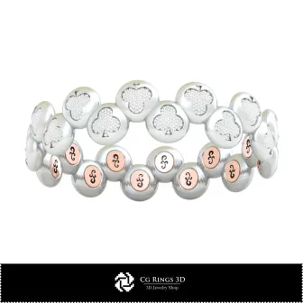 Bracelet CAD 3D avec cartes à jouer Maison, Bijoux CAD 3D, Bracelets CAD 3D, Bracelets diamant 3D, Bracelets 3D, Bracelet