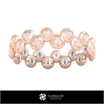 Bracelet CAD 3D avec cartes à jouer Maison, Bijoux CAD 3D, Bracelets CAD 3D, Bracelets diamant 3D, Bracelets 3D, Bracelet