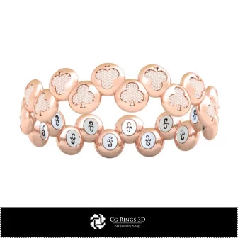 Bracelet CAD 3D avec cartes à jouer Maison, Bijoux CAD 3D, Bracelets CAD 3D, Bracelets diamant 3D, Bracelets 3D, Bracelet
