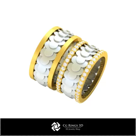 Eheringe mit Spielkarten - Schmuck 3D-CAD