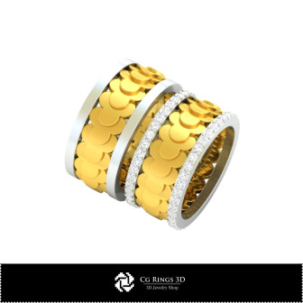 3D CAD Wedding Rings  with Playing Cards Home, Bijoux 3D CAO, Anneaux 3D CAO, Bandes de Mariage 3D, Bandes D`eternite 3D