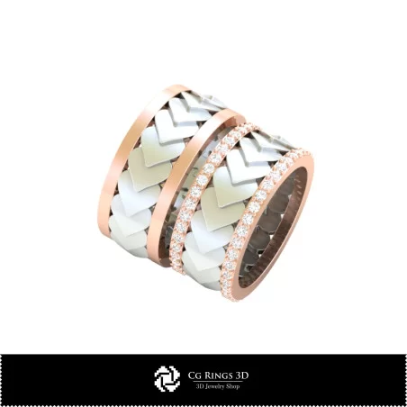 Wedding Rings with Playing Cards - Jewelry 3D CAD