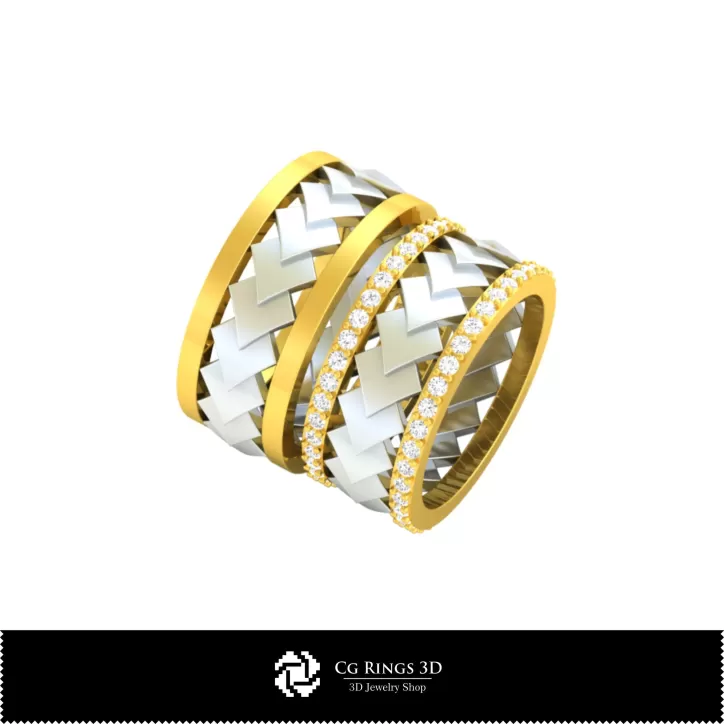 Bagues de mariage avec cartes à jouer - Bijoux 3D CAD Bagues de mariage avec cartes à jouer - Bijoux 3D CAD
