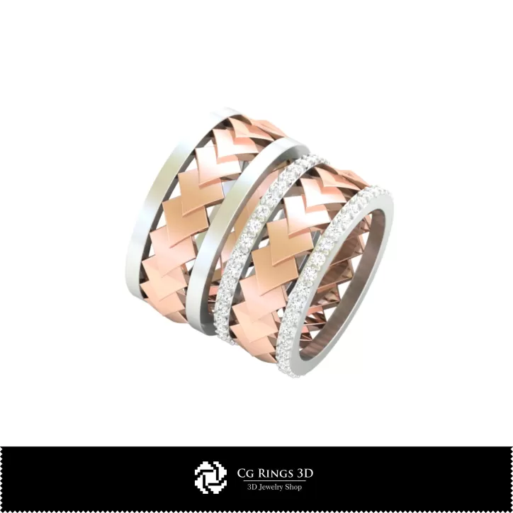 Bagues de mariage avec cartes à jouer - Bijoux 3D CAD Bagues de mariage avec cartes à jouer - Bijoux 3D CAD