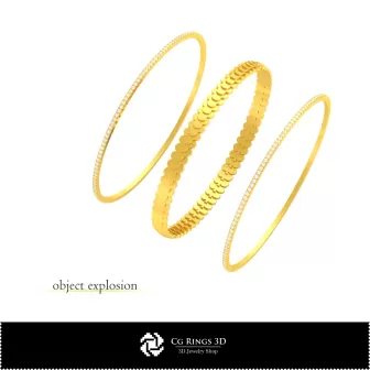 3D-CAD-Armband mit Spielkarten Zuhause, Schmuck 3D-CAD, Armbänder 3D-CAD, 3D-Diamantarmbänder, 3D-Armbänder,