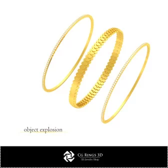 3D-CAD-Armband mit Spielkarten Zuhause, Schmuck 3D-CAD, Armbänder 3D-CAD, 3D-Diamantarmbänder, 3D-Armbänder,