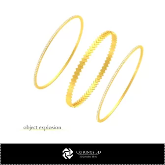 Bracciale CAD 3D con Carte da Gioco, Gioielli CAD 3D, Bracciali CAD 3D, Bracciali con Diamanti 3D, Bracciali 3D, Bracciale a