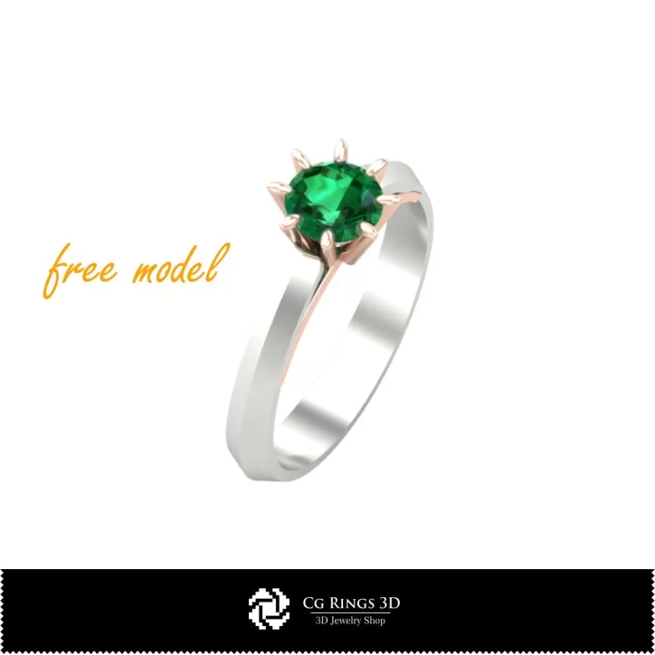 3D Verlobungsring - Kostenloses 3D-Modell 3D Verlobungsring - Kostenloses 3D-Modell