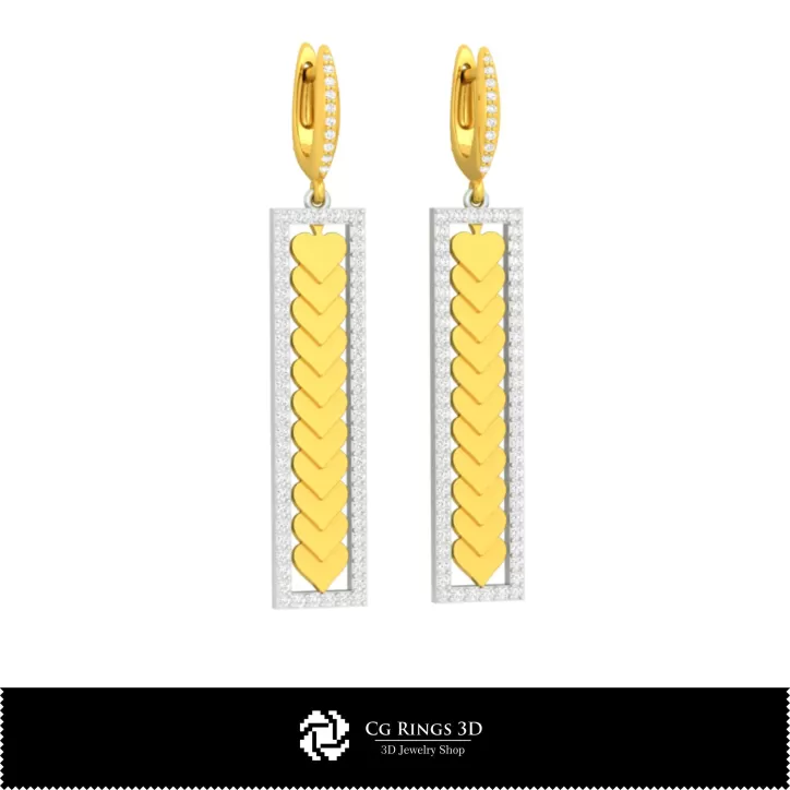 Pendientes CAD 3D con naipes