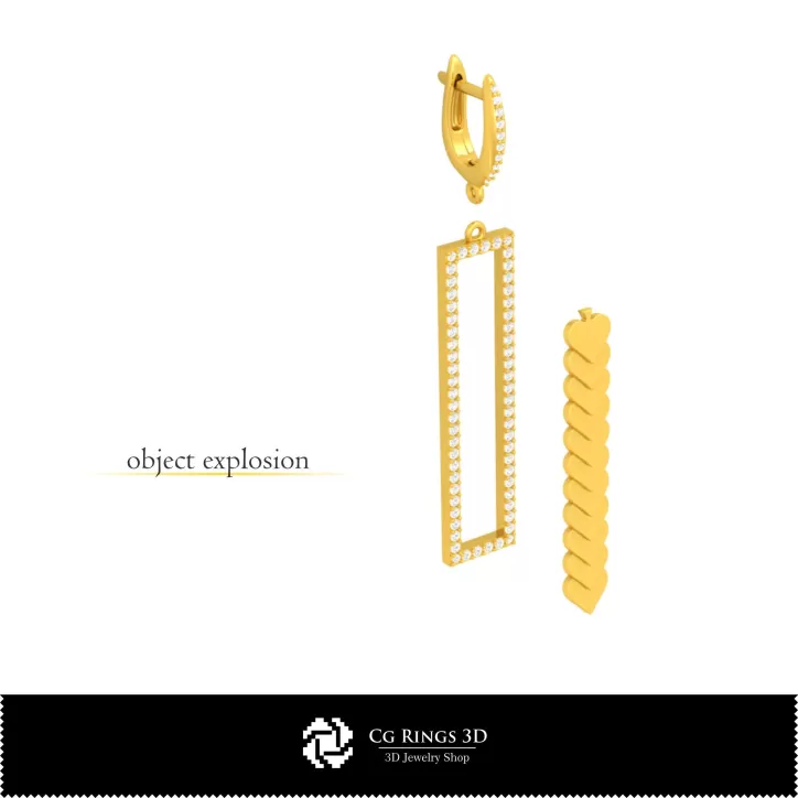 Pendientes CAD 3D con naipes