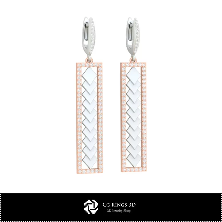 3D CAD Earrings with Playing Cards